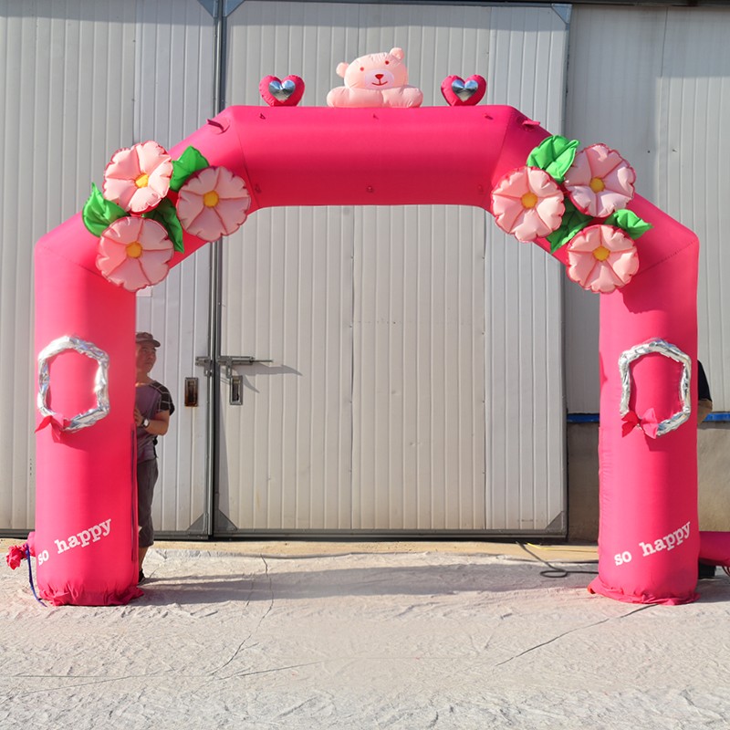 诸暨粉色婚礼拱门